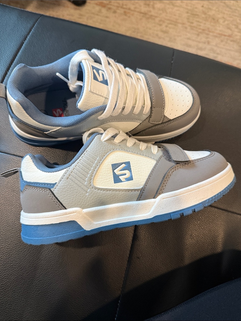 South Pole Kids Gray & Blue Low-Top Sneakers